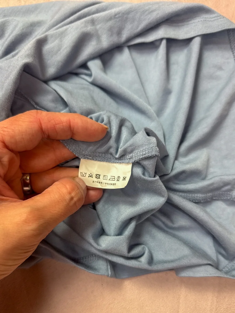 Max Mara Womens Blue Round Neck Jersey Knit Top Size Small Designer Stretch - Picture 6 of 6